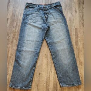 Vintage Y2K Indigo Red Baggy Jeans‎ size 40x33